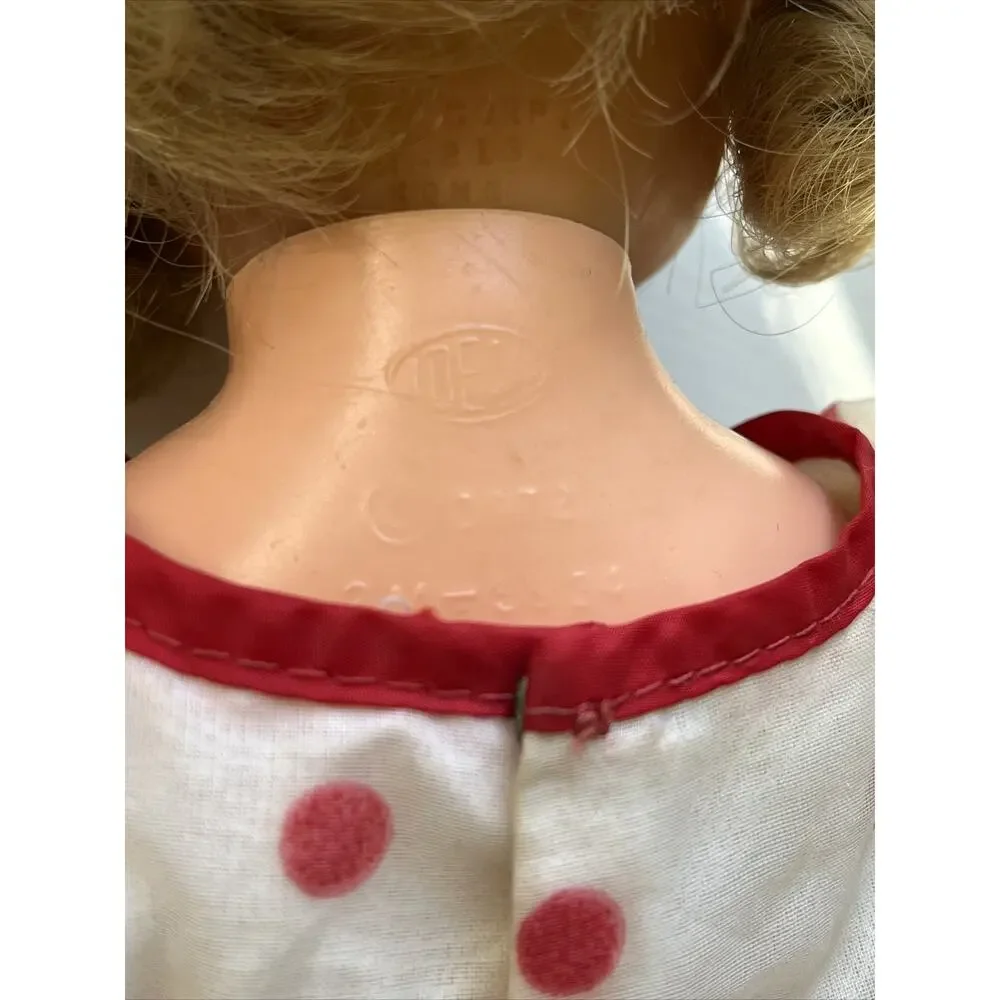 Shirley Temple 1972 Vintage Ideal Doll 16 Inch Vinyl Polka Dot Dress Original